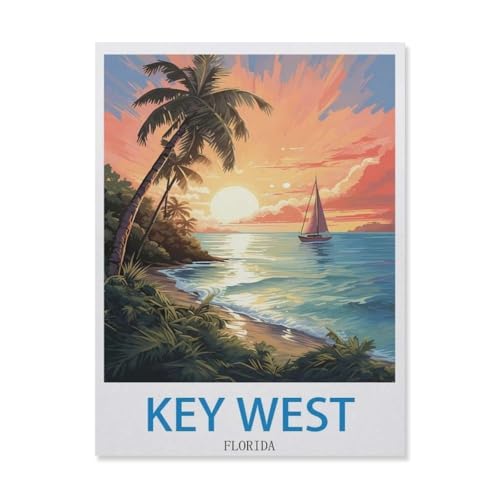 Jigsaw Puzzle, 1000 Teile, Schlüsselwesten, Florida, 3D Erwachsene, Papier, Lernspielzeug, bestes Geburtstagsgeschenk, Jungen, Mädchen (38 x 26 cm) -EH45 von YYHMKBYY