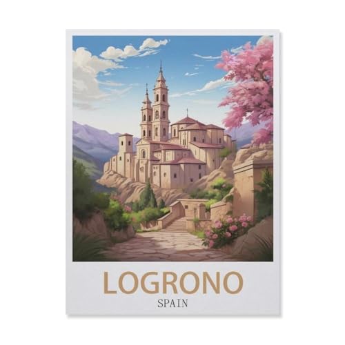 Jigsaw Puzzle 1000 Teile, Logroño, Spanien, Baum, 3D Erwachsene, Papier, Lernspielzeug, bestes Geburtstagsgeschenk, Jungen, Mädchen (38 x 26 cm) - DU35 von YYHMKBYY