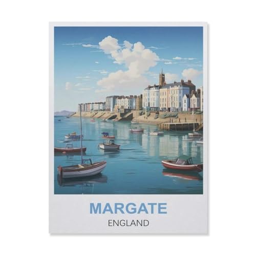 Jigsaw Puzzle 1000 Teile, Margate England, 3D Erwachsene Holz Lernspielzeug Bestes Geburtstagsgeschenk Jungen Mädchen (75 x 50 cm) -EQ65 von YYHMKBYY