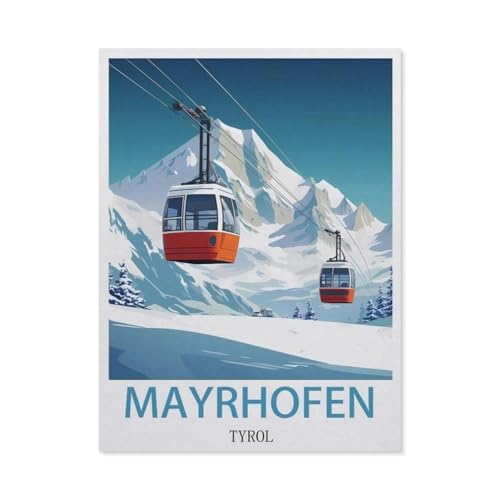 Jigsaw Puzzle 1000 Teile, Mayrhofen, Tirol, 3D Erwachsene, Papier, Lernspielzeug, bestes Geburtstagsgeschenk, Jungen, Mädchen (38 x 26 cm) -DJ55 von YYHMKBYY