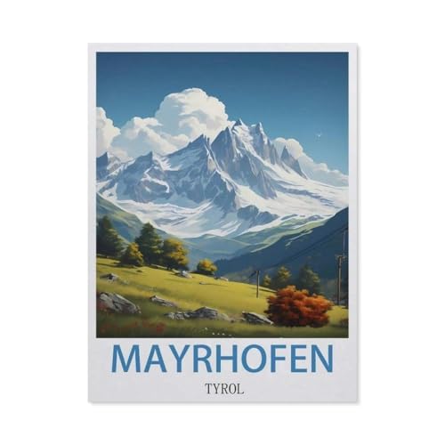 Jigsaw Puzzle 1000 Teile für Erwachsene, Mayrhofen Tirol, Kinder, Teenager, große Familien, Puzzle-Spiel (50 x 70 cm) - DJ34 von YYHMKBYY