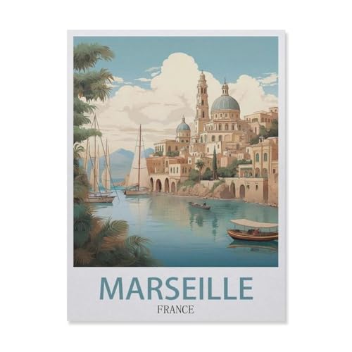Jigsaw Puzzles, Marseille, Frankreich, Küste, 1000 Teile für Erwachsene, Kinder, Teenager, Jungen Mädchen (50 x 70 cm) -DT79 von YYHMKBYY