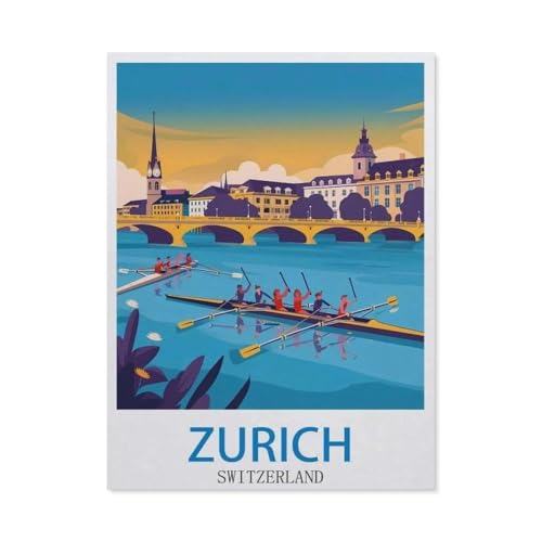 Jigsaw Puzzles, Zürich, Schweiz, Puzzle-Bild für Erwachsene, Studenten des College lindern Stress Jigsaws Spielzeug Spiel 1000 Teile (50 x 70 cm) -ED29 von YYHMKBYY