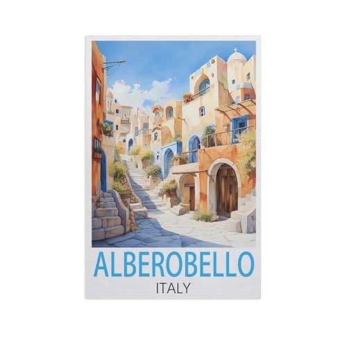Jigsaw Puzzles 1000 Stück，Alberobello Italien，Für Papierkinder Spiele Lernspielzeug（38x26cm）-FR30 von YYHMKBYY