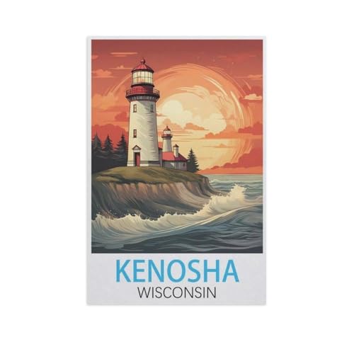 Jigsaw Puzzles 1000 Stück，Kenosha Wisconsin，Für Papierkinder Spiele Lernspielzeug（38x26cm）-FW44 von YYHMKBYY