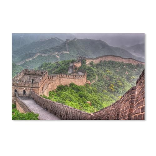 Jigsaw Puzzles 1000 Stück，Landschaft der Chinesischen Mauer，Für Holz Kinder Spiele Lernspielzeug(75x50cm-G100 von YYHMKBYY