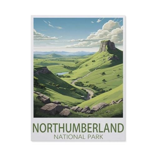 Jigsaw Puzzles 1000 Stück，Northumberland National Park，Für Holzkinder Spiele Lernspielzeug（75x50cm）-AT67 von YYHMKBYY