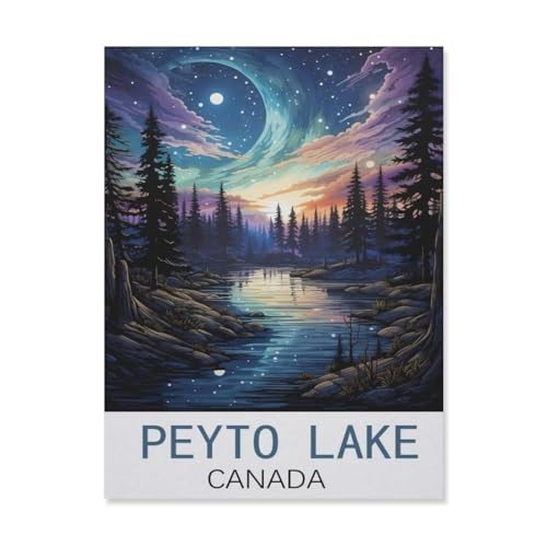 Jigsaw Puzzles 1000 Stück，Peyto Lake, Kanada，Für Holzkinder Spiele Lernspielzeug（75x50cm）-FM16 von YYHMKBYY