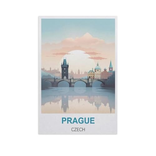 Jigsaw Puzzles 1000 Stück，Prag, Tschechien，Für Papierkinder Spiele Lernspielzeug（38x26cm）-GI88 von YYHMKBYY