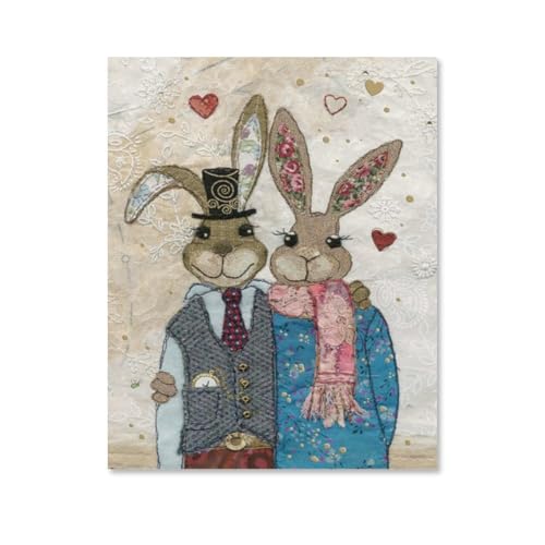 Kaninchen-Paar-Liebe，1000 Stück Erwachsene Holzlandschaft Puzzles Für Kinder Lernspielzeug Geschenke(75x50cm-H65 von YYHMKBYY