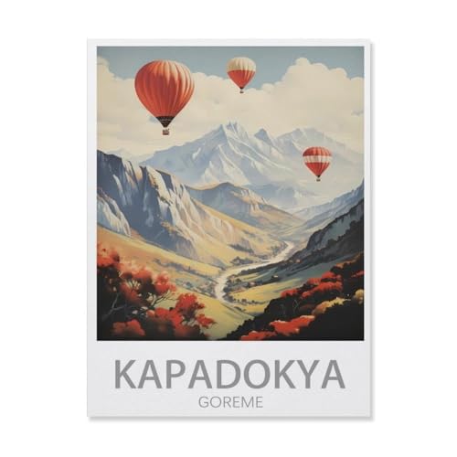 Kapadokya Göreme，Klassisches Puzzle 3D Puzzle DIY Kit Holz Spielzeug Einzigartiges Geschenk（75x50cm）-R23 von YYHMKBYY