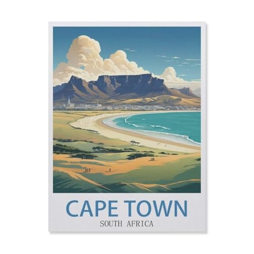 Kapstadt, Südafrika, Berg，Puzzles 1000 Teile für Erwachsene, Klassische Puzzle Jungen Mädchen Puzzle für Kinder Teenager Lernspiel Spielzeug（38x26cm）-DT18 von YYHMKBYY