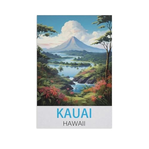 Kauai Hawaii，Papier Puzzle 1000 Teile Spielzeug Für Erwachsene Dekompressionsspiel（38x26cm）-FQ40 von YYHMKBYY