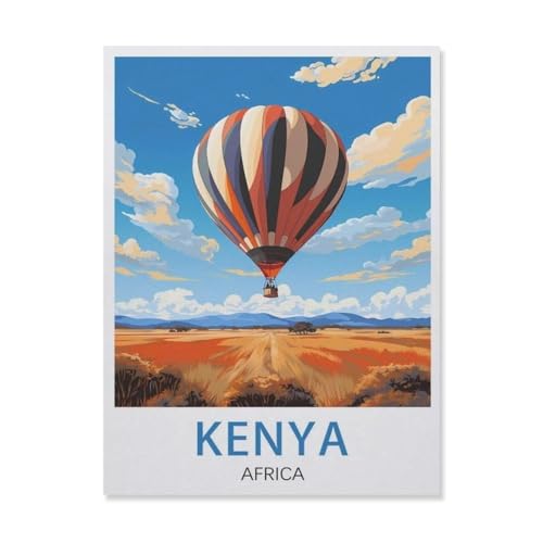 Kenia, Afrika, Puzzles für Erwachsene, 1000 Teile, Puzzles für Erwachsene, Kinder, Holzpuzzle, Jugendliche, Lernspiele, Anti-Stress, Spielzeug, Geschenk (75 x 50 cm) - DR80 von YYHMKBYY