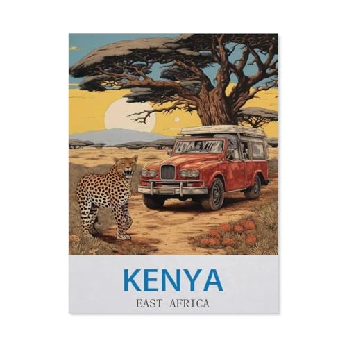Kenia, Ostafrika，Puzzles, 1000-teiliges Puzzle Für Erwachsene Und Kinder Ab 10 Jahren（38x26cm）-CM19 von YYHMKBYY