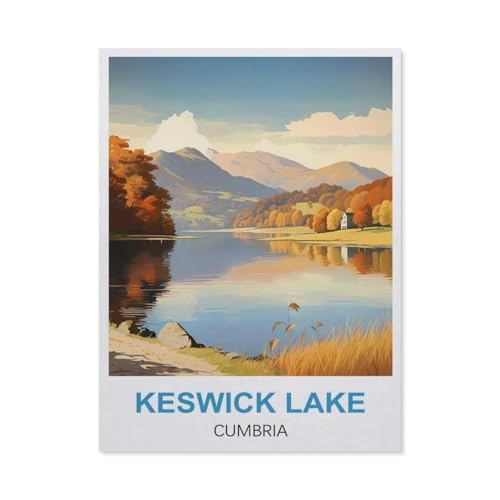 Keswick See, Cumbria，Puzzle 1000 Teile Papier Puzzle Erwachsene Kinder Lernspielzeug Familie Dekompressionsspiel（50x70cm）-DH48 von YYHMKBYY