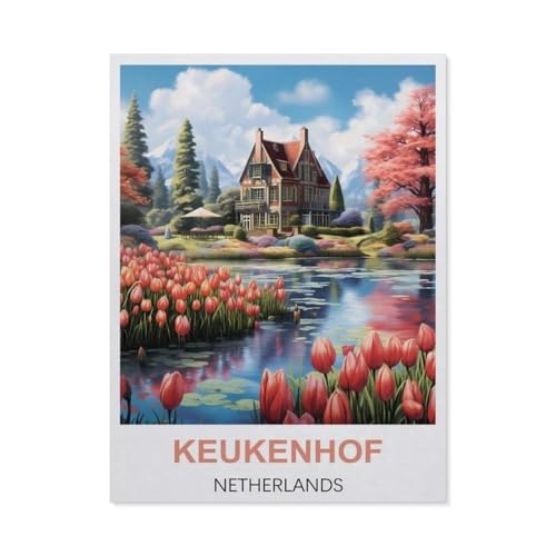Keukenhof, Niederlande，Puzzles 1000 Teile für Erwachsene, Klassische Puzzle Teenager Puzzle Perfektes Pädagogisches Geschenk für Jungen Und Mädchen（75x50cm）-DI96 von YYHMKBYY