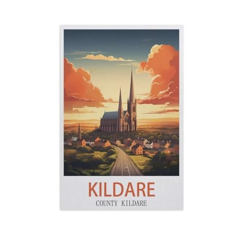 Kildare County Kildare，Puzzle 1000 Teile Holz Puzzle Geeignet Für Erwachsene Kinder Familien Stressabbau Puzzlespiele（75x50cm）-GK94 von YYHMKBYY