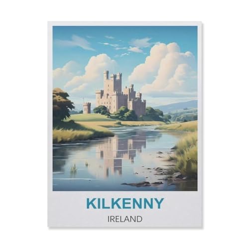 Kilkenny Irland, Puzzle, 1000 Teile, Holzpuzzle, geeignet für Erwachsene, Kinder, Familien, Stressabbau, Puzzle-Spiele (75 x 50 cm), FE53 von YYHMKBYY