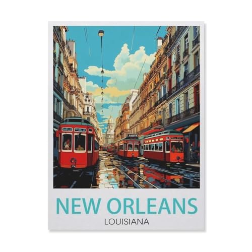 Kinder Holz Puzzle 1000 Teile，New Orleans, Louisiana, USA, Landschaft，Modern Zuhause Dekoration Einzigartiges Geschenk（75x50cm）-DV74 von YYHMKBYY