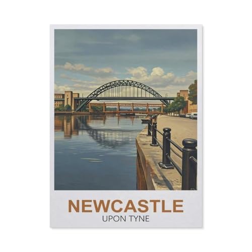 Kinder Holz Puzzle 1000 Teile，Newcastle Upon Tyne England，Modern Zuhause Dekoration Einzigartiges Geschenk（75x50cm）-EZ80 von YYHMKBYY