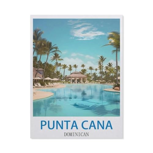 Kinder Holz Puzzle 1000 Teile，Punta Cana, Dominikanische Republik，Modern Zuhause Dekoration Einzigartiges Geschenk（75x50cm）-CN98 von YYHMKBYY