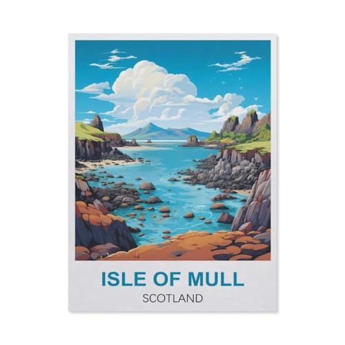 Kinder Holz Puzzle 1000 Teile，Schottland, Isle of Mull，Modern Zuhause Dekoration Einzigartiges Geschenk（75x50cm）-EL13 von YYHMKBYY