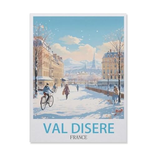 Kinder Holz Puzzle 1000 Teile，Val d'Isère, Frankreich，Modern Zuhause Dekoration Einzigartiges Geschenk（75x50cm）-DN65 von YYHMKBYY