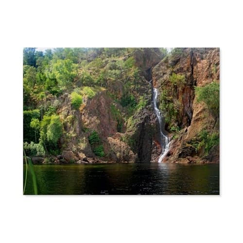 Kinder Holz Puzzle 1000 Teile，Wangi Falls, Litchfield National Park., N.T.，Modern Zuhause Dekoration Einzigartiges Geschenk（75x50cm）-AR44 von YYHMKBYY