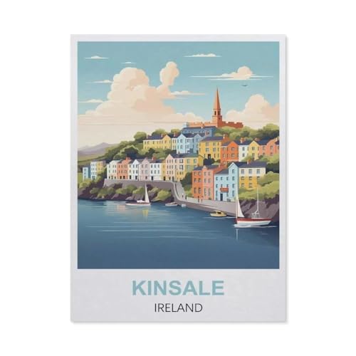Kinsale, Irland，1000 Stück Erwachsene Papier Landschaft Puzzles Für Kinder Lernspielzeug Geschenke（38x26cm）-EN11 von YYHMKBYY