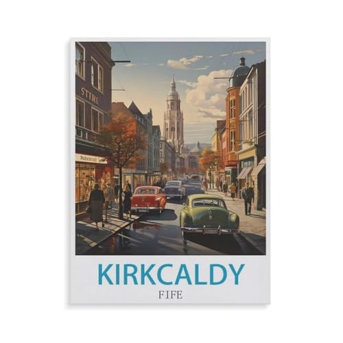 Kirkcaldy Fife，1000 Teile Puzzles, Holz Craft, Hochwertiges Modernes Puzzle, DIY, Für Erwachsene Und Kinder Ab 12 Jahren（75x50cm）-GU32 von YYHMKBYY
