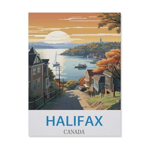Klassische Puzzles 1000 Teile, Halifax, Kanada, Adultdecompression Paper Jigsaws Toys, Kids Toys Geschenke (50 x 70 cm) EG15 von YYHMKBYY