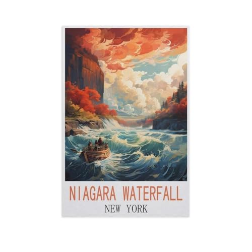 Klassisches Puzzle 1000 Teile，Niagara-Wasserfall, New York，Kind Oder Einen Freund,1000 Piece（75x50cm）-FP36 von YYHMKBYY