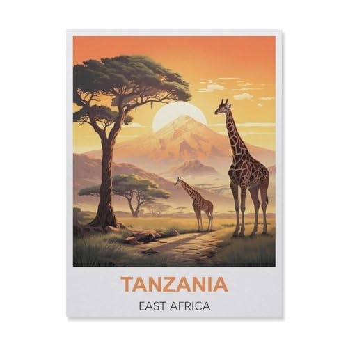 Klassisches Puzzle 1000 Teile，Tansania Ostafrika，Kind Oder Einen Freund,1000 Piece（75x50cm）-FI3 von YYHMKBYY