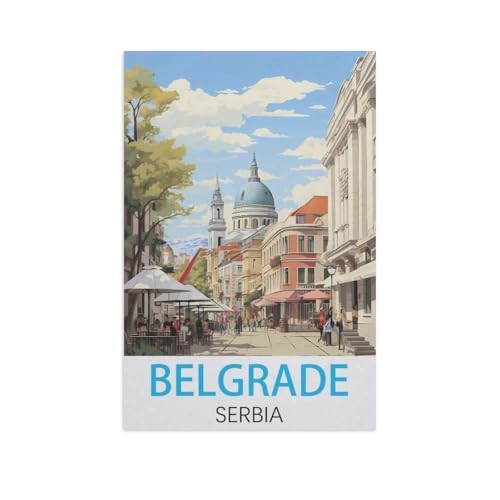 Klassisches Puzzle 3D Puzzle DIY Kit Holz Spielzeug Einzigartiges Geschenk，Belgrad Serbien，Klassisches Puzzle 3D Puzzle DIY Kit Holz Spielzeug Einzigartiges Geschenk（75x50cm）-FV25 von YYHMKBYY