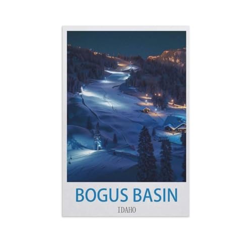 Klassisches Puzzle 3D Puzzle DIY Kit Holz Spielzeug Einzigartiges Geschenk，Bogus Basin, Idaho，Klassisches Puzzle 3D Puzzle DIY Kit Holz Spielzeug Einzigartiges Geschenk（75x50cm）-GB12 von YYHMKBYY