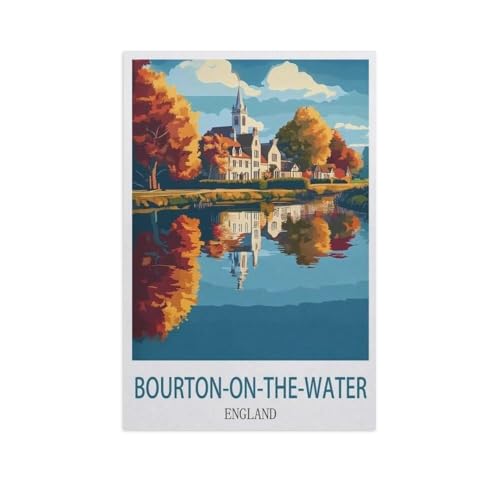Klassisches Puzzle 3D Puzzle DIY Kit Holz Spielzeug Einzigartiges Geschenk，Bourton on The Water, England，Klassisches Puzzle 3D Puzzle DIY Kit Holz Spielzeug Einzigartiges Geschenk（75x50cm）-FY20 von YYHMKBYY