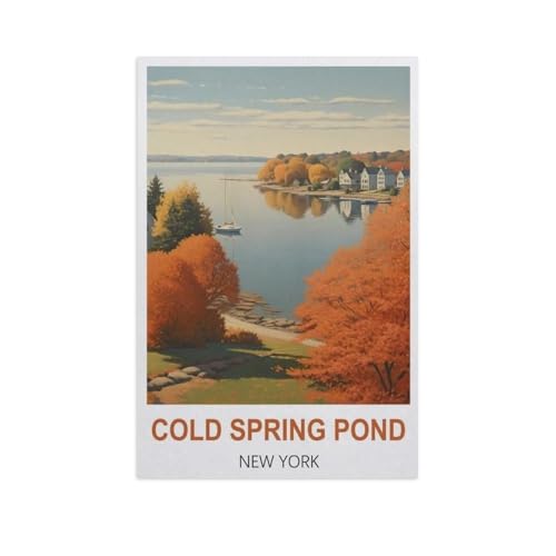 Klassisches Puzzle 3D Puzzle DIY Kit Holz Spielzeug Einzigartiges Geschenk，Cold Spring Pond, New York，Klassisches Puzzle 3D Puzzle DIY Kit Holz Spielzeug Einzigartiges Geschenk（75x50cm）-GG26 von YYHMKBYY