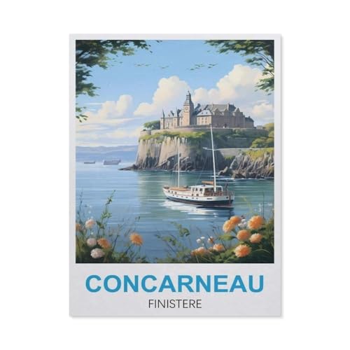 Klassisches Puzzle 3D Puzzle DIY Kit Holz Spielzeug Einzigartiges Geschenk，Concarneau Finistere，Klassisches Puzzle 3D Puzzle DIY Kit Holz Spielzeug Einzigartiges Geschenk（75x50cm）-GO32 von YYHMKBYY