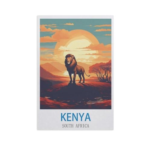 Klassisches Puzzle 3D Puzzle DIY Kit Holz Spielzeug Einzigartiges Geschenk，Kenia, Südafrika，Klassisches Puzzle 3D Puzzle DIY Kit Holz Spielzeug Einzigartiges Geschenk（75x50cm）-FZ66 von YYHMKBYY