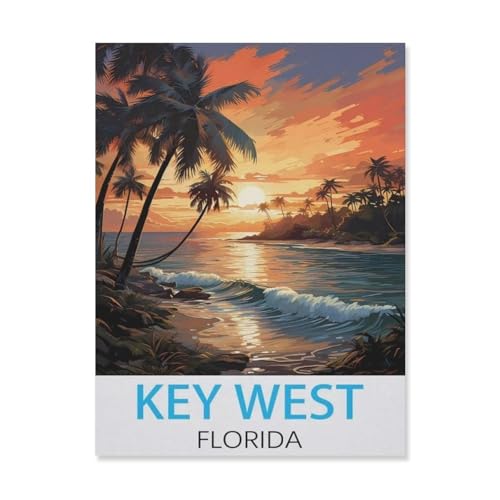 Klassisches Puzzle 3D Puzzle DIY Kit Holz Spielzeug Einzigartiges Geschenk，Key West Floride，Klassisches Puzzle 3D Puzzle DIY Kit Holz Spielzeug Einzigartiges Geschenk（75x50cm）-FK27 von YYHMKBYY