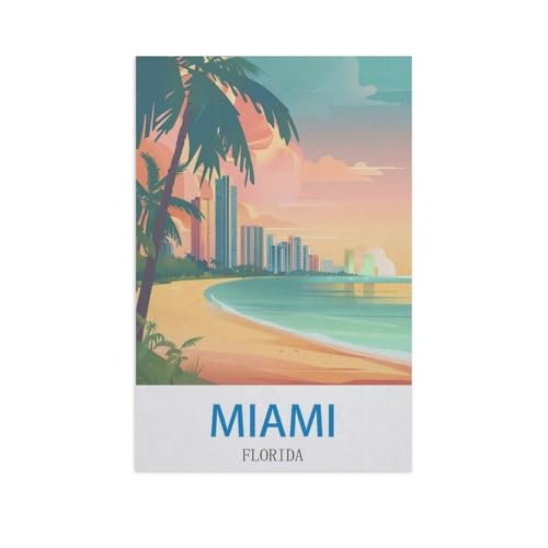 Klassisches Puzzle 3D Puzzle DIY Kit Holz Spielzeug Einzigartiges Geschenk，Miami, Floride，Klassisches Puzzle 3D Puzzle DIY Kit Holz Spielzeug Einzigartiges Geschenk（75x50cm）-GC58 von YYHMKBYY