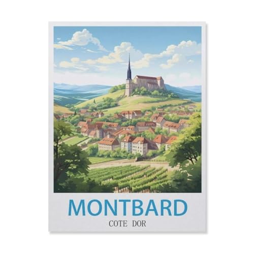 Klassisches Puzzle 3D Puzzle DIY Kit Holz Spielzeug Einzigartiges Geschenk，Montbard Cote Dor，Klassisches Puzzle 3D Puzzle DIY Kit Holz Spielzeug Einzigartiges Geschenk（75x50cm）-GM13 von YYHMKBYY