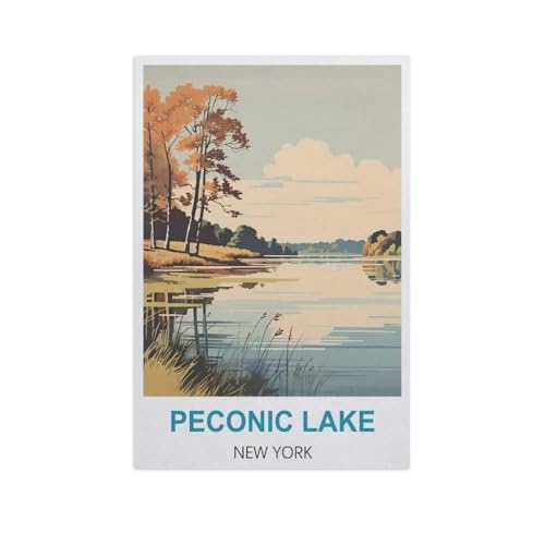 Klassisches Puzzle 3D Puzzle DIY Kit Holz Spielzeug Einzigartiges Geschenk，Peconic Lake, New York，Klassisches Puzzle 3D Puzzle DIY Kit Holz Spielzeug Einzigartiges Geschenk（75x50cm）-GF53 von YYHMKBYY