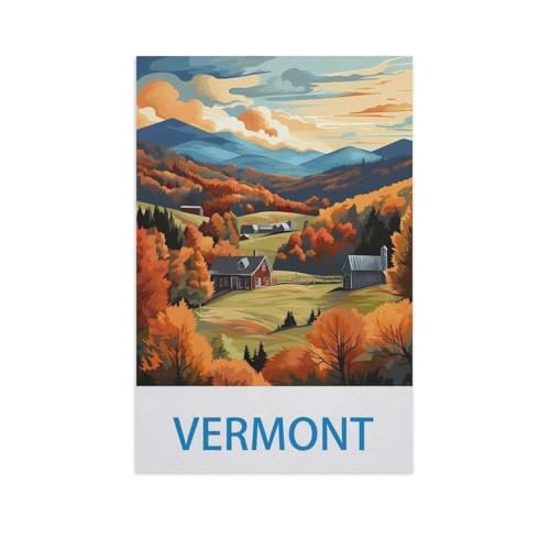 Klassisches Puzzle 3D Puzzle DIY Kit Holz Spielzeug Einzigartiges Geschenk，Vermont，Klassisches Puzzle 3D Puzzle DIY Kit Holz Spielzeug Einzigartiges Geschenk（75x50cm）-GE80 von YYHMKBYY
