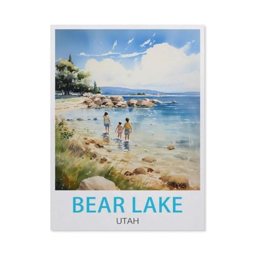 Klassisches Puzzle 3D Puzzle DIY Kit Papier Spielzeug Einzigartiges Geschenk，Bärensee, Utah，Klassisches Puzzle 3D Puzzle DIY Kit Papier Spielzeug Einzigartiges Geschenk（38x26cm）-BF71 von YYHMKBYY