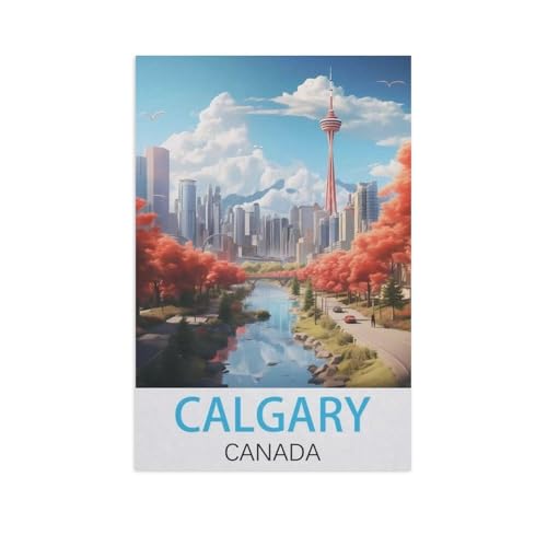 Klassisches Puzzle 3D Puzzle DIY Kit Papier Spielzeug Einzigartiges Geschenk，Calgary Kanada，Klassisches Puzzle 3D Puzzle DIY Kit Papier Spielzeug Einzigartiges Geschenk（38x26cm）-FT6 von YYHMKBYY