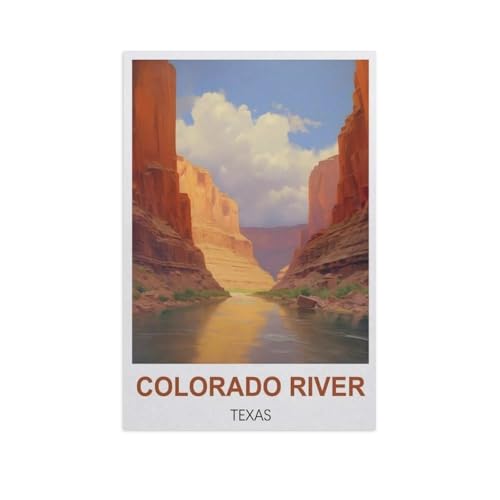 Klassisches Puzzle 3D Puzzle DIY Kit Papier Spielzeug Einzigartiges Geschenk，Colorado River, Texas，Klassisches Puzzle 3D Puzzle DIY Kit Papier Spielzeug Einzigartiges Geschenk（38x26cm）-GG99 von YYHMKBYY
