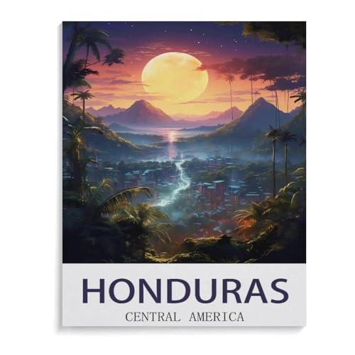 Klassisches Puzzle 3D Puzzle DIY Kit Papier Spielzeug Einzigartiges Geschenk，Honduras Mittelamerika，Klassisches Puzzle 3D Puzzle DIY Kit Papier Spielzeug Einzigartiges Geschenk（38x26cm）-K63 von YYHMKBYY