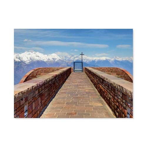 Klassisches Puzzle 3D Puzzle DIY Kit Papier Spielzeug Einzigartiges Geschenk，Monte Tamaro，Klassisches Puzzle 3D Puzzle DIY Kit Papier Spielzeug Einzigartiges Geschenk（50x70cm）-AQ17 von YYHMKBYY